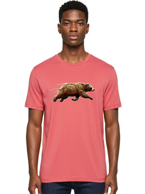 Tattooed-Bear Mens Graphic Tee, 100% Cotton, Casual Summer Wear