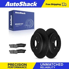 Rear Drilled Slotted Brake Rotors Ceramic Pads for 2007-2012 Acura RDX