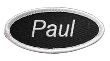 Paul Name Tag Embroidered Iron On Patch - Uniform Work Mechanic 112-O