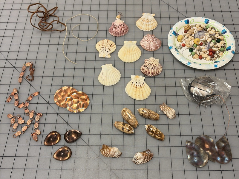 Native American Jewelry Set - Assorted Indigenous Style beads, copper & shells