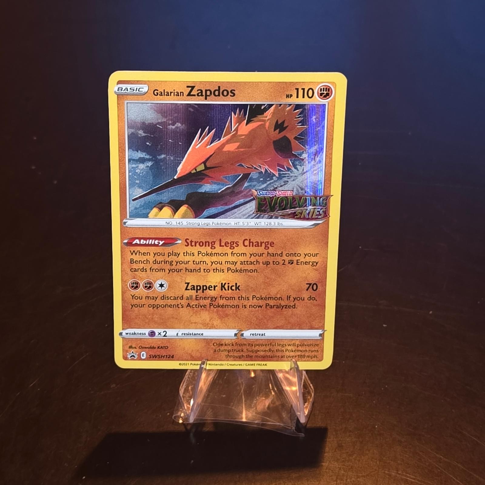 Galarian Zapdos (Prerelease) SWSH124 Holo Promo Sword & Shield Promo Pokemon NM