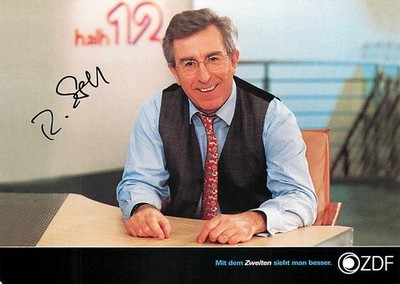 Ruprecht Eser ZDF moderator half 12 autograph card signed