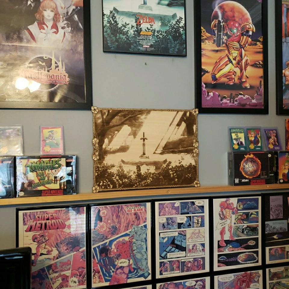 Legend Of Zelda A Link To The Past SNES Master Sword Video Game Wall Art - Image 2 of 4