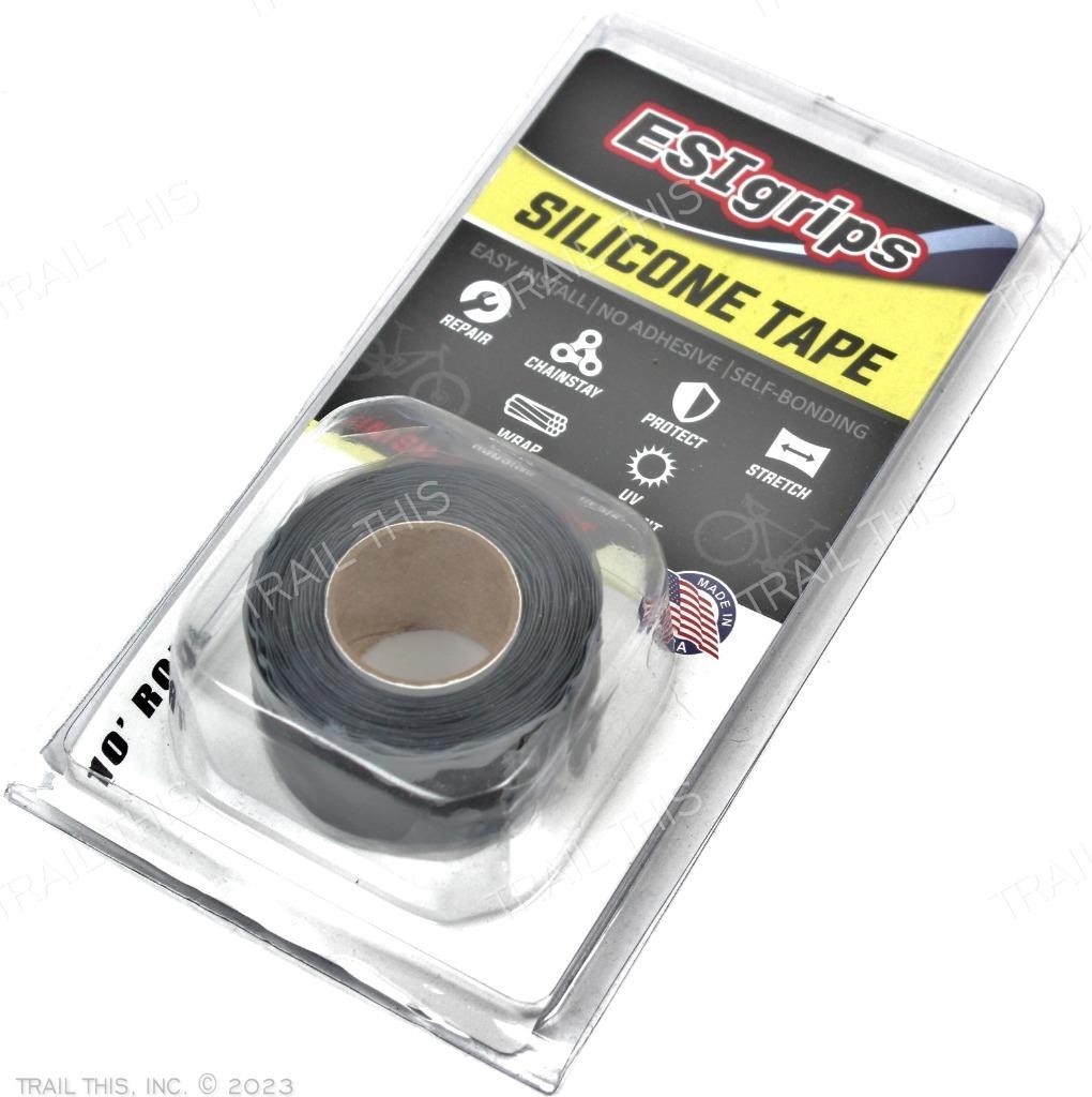 ESI 10-Foot Roll Silicone Bike Bar Finishing Tape / Chainstay Protection - Black