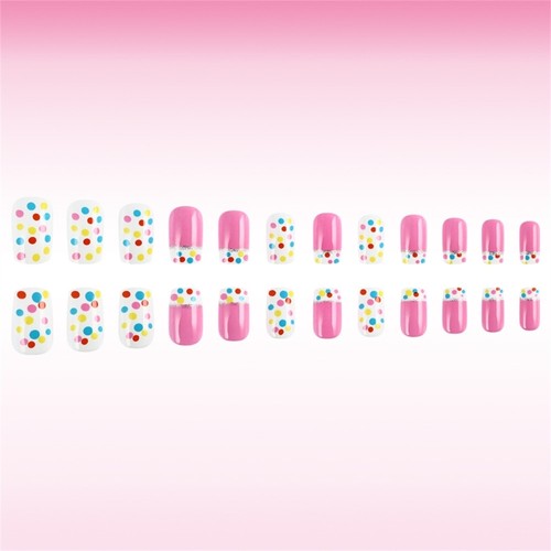 24pcs Valentine s Day Short Square Acrylic Nail Dots Designs On Nail - Picture 7 of 8