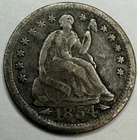 1854 Arrows Seated Liberty Half Dime Exact Coin Imaged #SL296