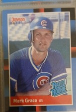1988 Leaf Canadian - Rated Rookies Mark Grace #40 (RC)