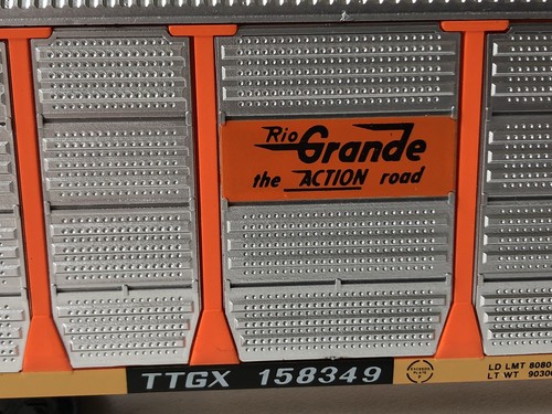 Walthers Trailer Train Enclosed Auto Carrier "RIO GRANDE" HO TTGX 158349 - Picture 2 of 7