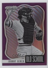2021 Panini Prizm Old School Purple Prizm Johnny Bench #OS-8 HOF 0ot5