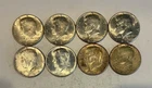 Lot of eight 1964 circulated Kennedy half dollars 90% silver