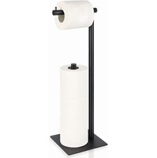 Black Metal Freestanding Toilet Paper Holder Stand Bathroom Tissue Storage