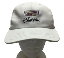Cadillac Embroidery Adjustable Men's Casual Baseball Cap Hat White