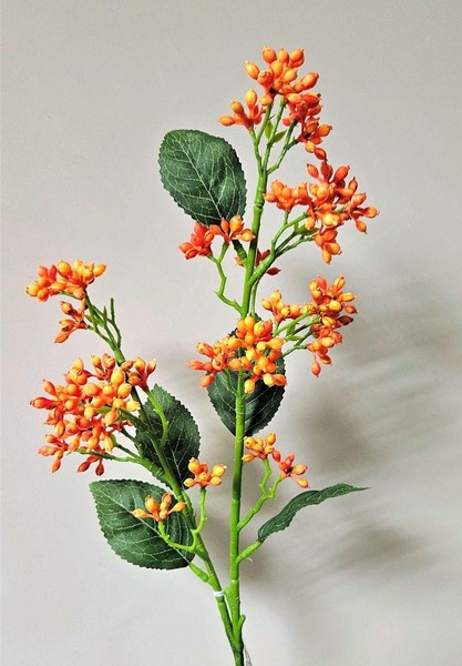 Artplants KüNstlicher Schneeball Zweig Labiba Mit Knospen, Orange, 60Cm-image