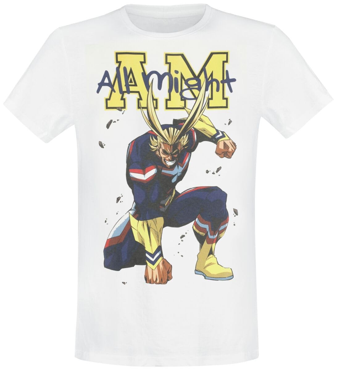 Мужская футболка My Hero Academia All Might Белая Обычная XL White 4890₽