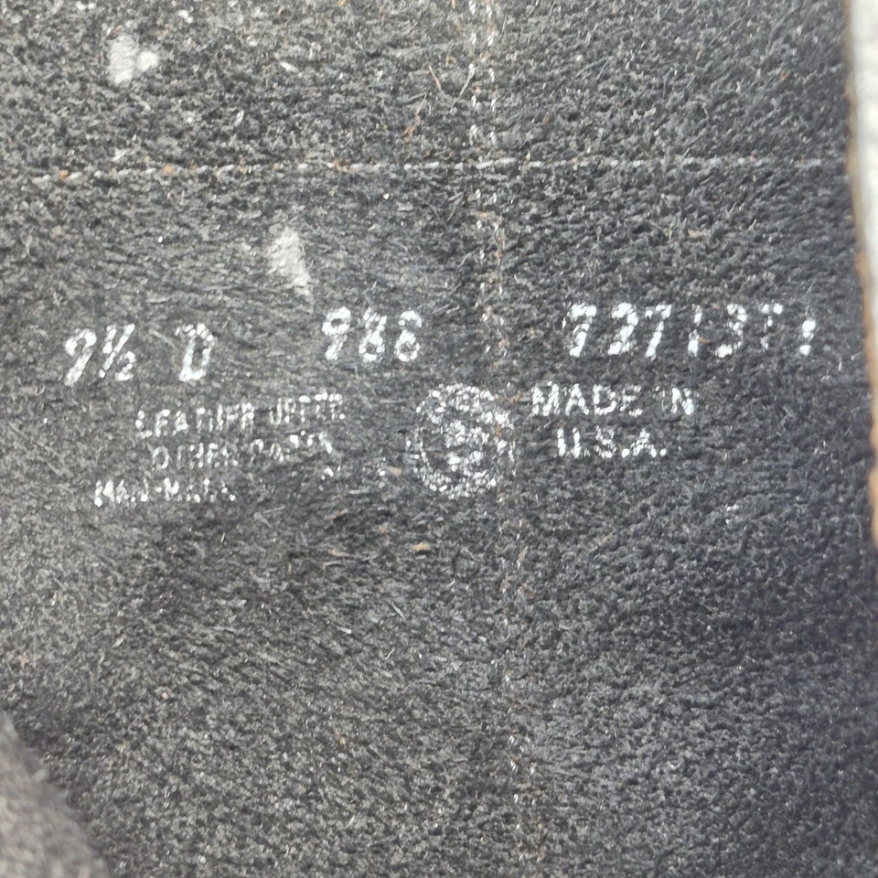 Mens Vintage Black Leather Chelsea Ankle Boots Side Zip 9½ Goodyear NEOLITE heel - Image 4 of 4