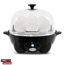 Rapid Egg Cooker, 7 Easy-To-Peel, Hard, Medium, Soft Boiled Eggs, Poacher, Om...