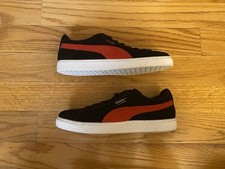 NEW Puma Suede Classic Black Ribbon Red Gold 365347-49 Men's Size 10