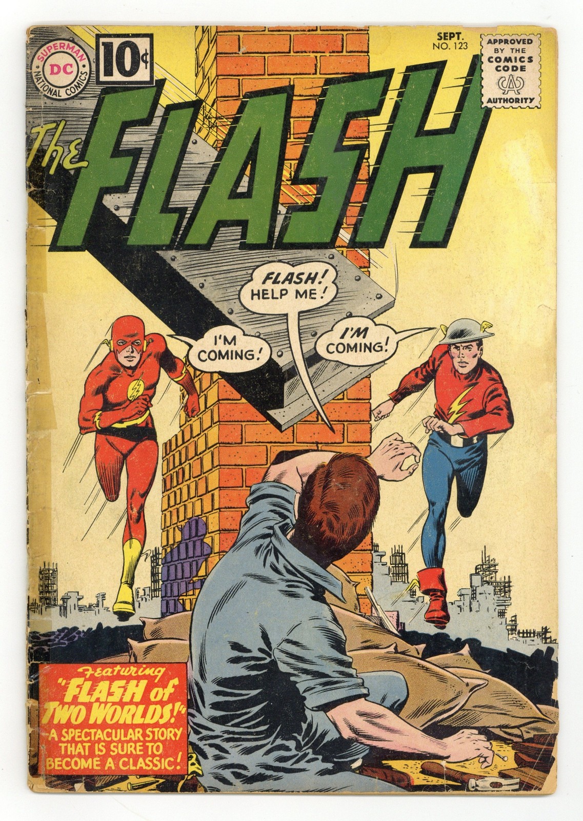 Flash #123 FR 1.0 1961 1st SA app. of GA Flash, 1st mention of Earth-2