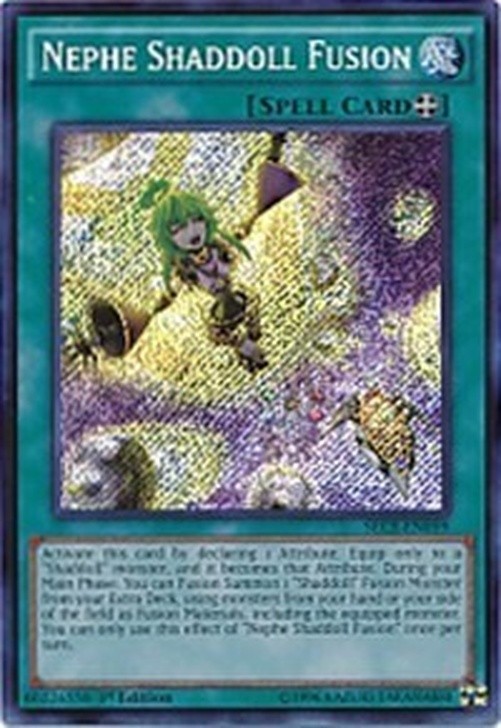Nephe Shaddoll Fusion SECE-EN059 YuGiOh Secrets of Eternity trading card — raw and PSA graded price guide