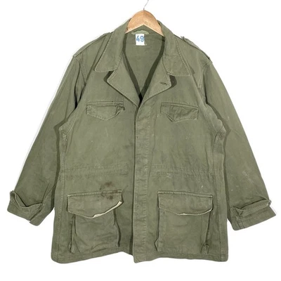 Veste Toile Militaire Vert Kaki Vintage - Photo 1/4