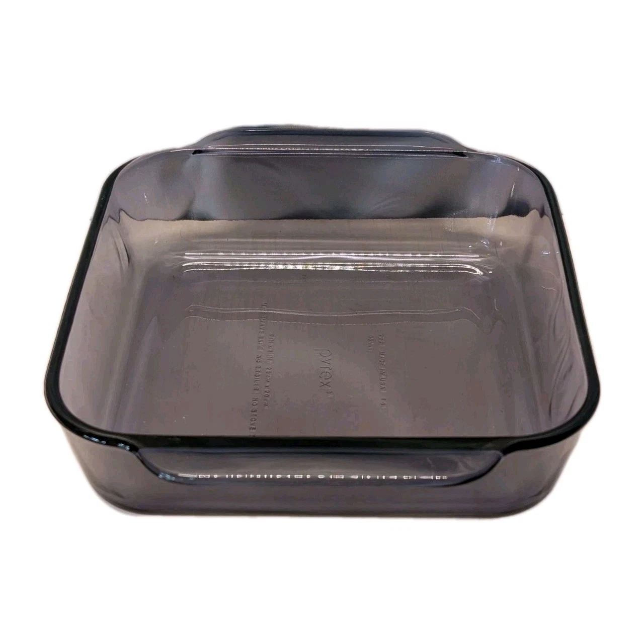 Pyrex Vision Ware Amethyst Baking Dish 8x8 Inch Square Casserole Pre-owned