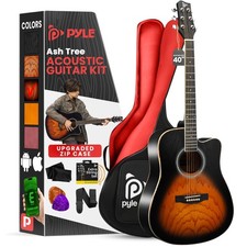 Pyle Steel String Acoustic Guitar Kit, 41 Ful...