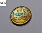 1938-S Lincoln Wheat Penny Cent ~ Gem BU rainbow toned ~ OBW Roll Coin ~ZW615