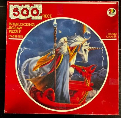 1989 Puzzle Susan J. Dawe STORM CHASER American Publishing 20'' Round 500 Piece