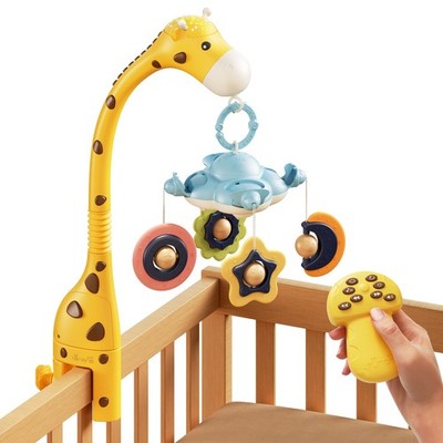 TUMAMA Baby Crib Mobile,3 in 1 Crib Toys with Remote Control,Projection Night...