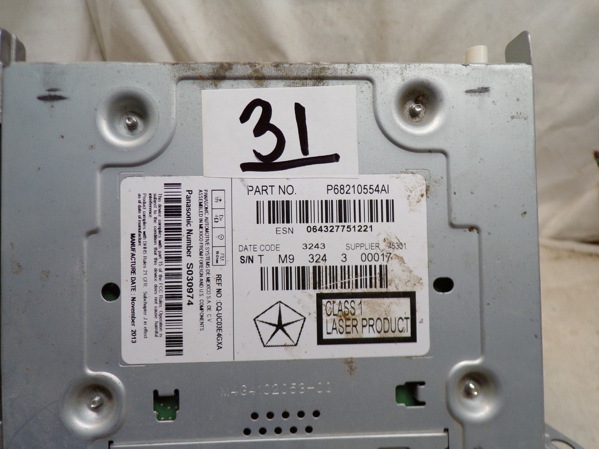 11 12 13 14 Dodge Journey 300 Radio Cd Mechanism Navigation