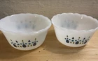 FIRE KING Vintage Swiss Chalet Ramekins/Custard Cups/Small Bowls SET OF 2