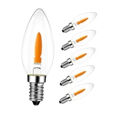  LED Flame Light Bulbs,Flickering Flame Bulbs with 2 Modes, E12-6PACK 1800k