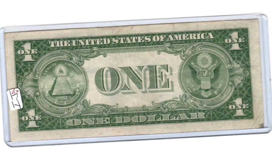 $1 "OBSTRUCTION ERROR" $1 (SILVER CERTIFICATE) $1 (OBSTRUCTION ERROR) RARE!!!!!! - Image 3 of 4