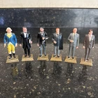 Vintage Marx President Figurines Lot of 6 Washington Lincoln Kennedy Eisenhower