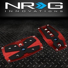 Nrg Pdl-250rd At Aluminum Foot Pedal Pad Cover Plates Set Wrubber Trim Insert Nrg Pdl-250rd At Aluminum Foot Pedal Pad Cover Plates Set Wrubber Trim Insert