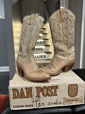 Vintage Dan Post Multicolor Leather Cowboy Boots 4218 Women 5.5 C W/ Box