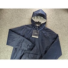 Charles River Apparel Hoodie Pullover Windbreaker Jacket Navy Girls Club Size S