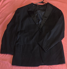 Carlo Razelli Black Merino Wool Stretch 44R, 38W