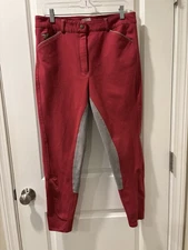 Piper by Smartpak Full Seat Riding Pants Breeches Red Equestrian Women’s Sz 34R