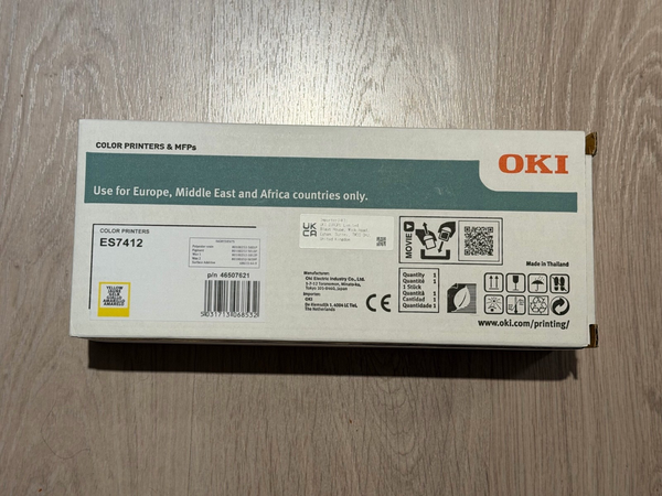 OKI Original Toner Gelb 46507621 ES7412 11.500 Seiten Rechnung-image