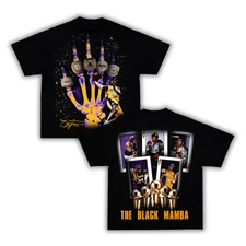 Kobe Bryant 5 Rings Boxy Vintage Graphic Basketball Tee Streetwear Y2K