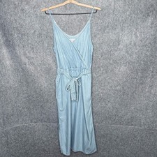 Cloth & Stone for Anthropologie Surplice Chambray Dress- Sz S