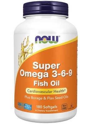 Super Omega 3-6-9 180 Weichkapseln Now Foods