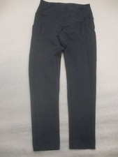 ZELLA Size M Womens Black Stretch Pull On Side Pocket Athletic Crop Leggings 131