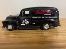 Diecast Metal 1951 GMC True Value Panel Van Coin Bank  without bottom and Key