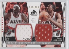 2004 SP Game Used Authentic Fabrics Dual Darius Miles Shareef Abdur-Rahim 0a1