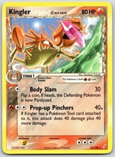POKEMON CRYSTAL GUARDIANS KINGLER Δ 22/100 RARE NON HOLO NM