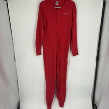 Carhartt Mens 2XL Red Long Sleeve Thermal Union Suit One Piece Pajamas