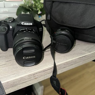 CANON EOS 2000 D Spiegelreflexkamera, 24,1 Megapixel, Full-HD, 18-55 mm Objektiv