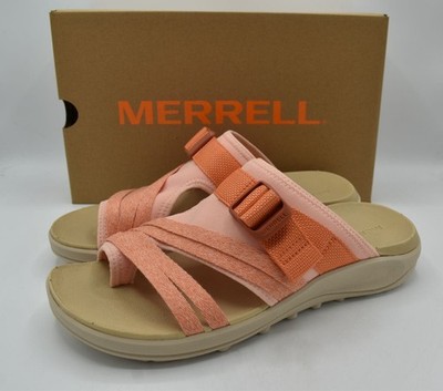 Merrell Womens Size 10 District Peach Slip On Slide Sandals